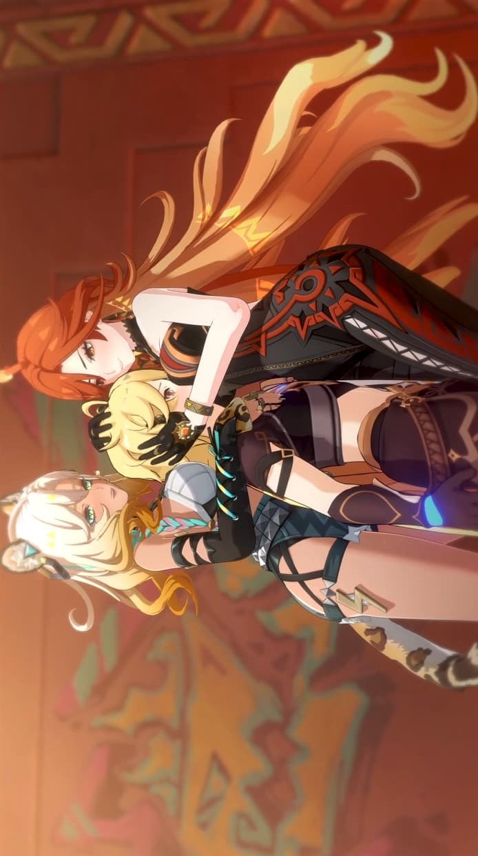 Mavuika & Xilonen Female Domination Threesome with Aether [Pastapaprika]