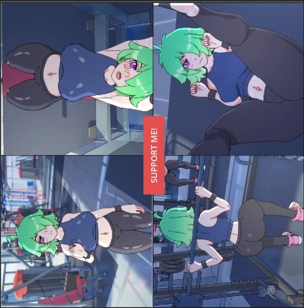 anime, ass focus, ass grab