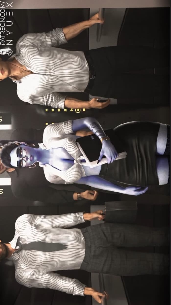 Widowmaker Office Slut Gets Gangbanged by Big White Cocks [NyueX][4K]