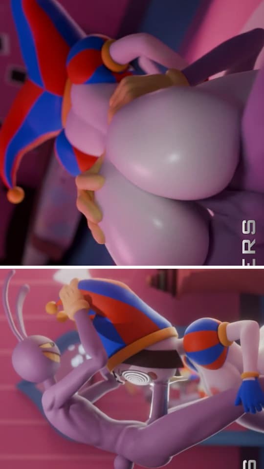 Jax & Pomni Wild 3D Sex – Anthro Rabbit Destroys the Clown Girl [esrohtuts15]