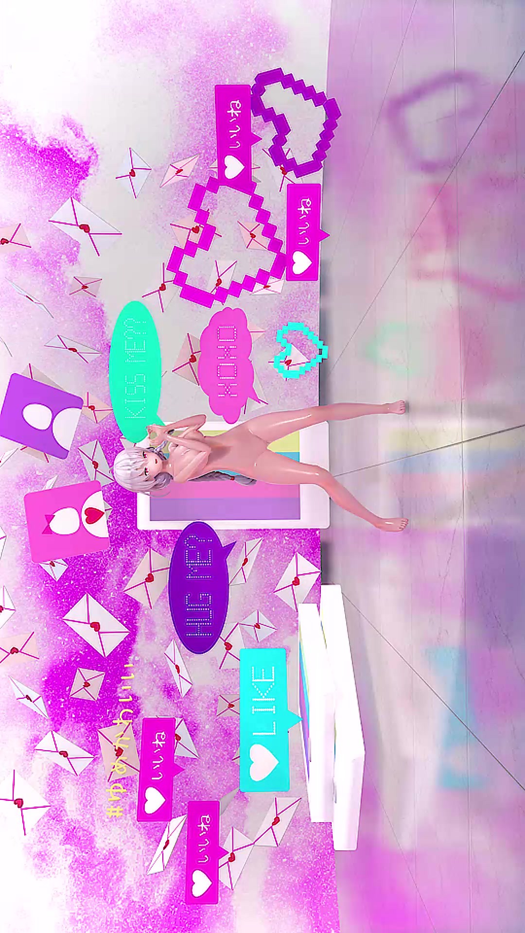 黒舘ハルナ (Haruna Sportswear) ❤ おまえも♡ / You too♡【Blue Archive (ブルーアーカイブ) BlenderMMD】