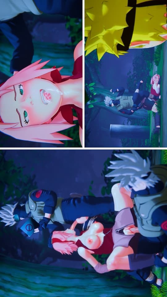 Sakura Haruno Rides Kakashi Hatake in Bell Test Rematch [HIKIGAERU3D]