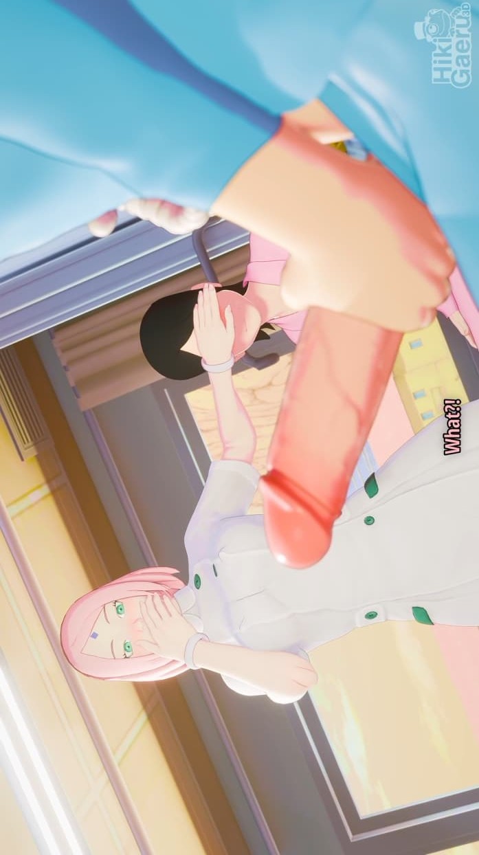 Sakura Can’t Stop Staring at That Massive Penis  [HIKIGAERU3D]